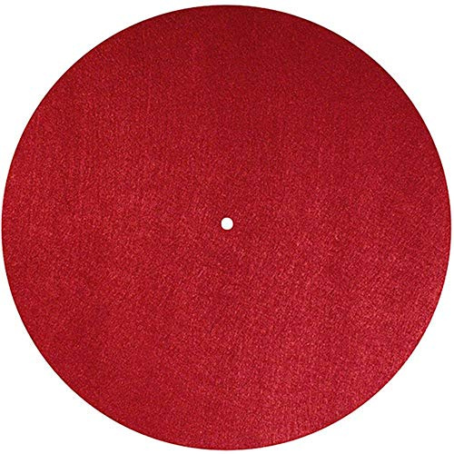 Dynavox PM2 tappetino per giradischi, feltro antistatico, diametro 30 cm, rosso