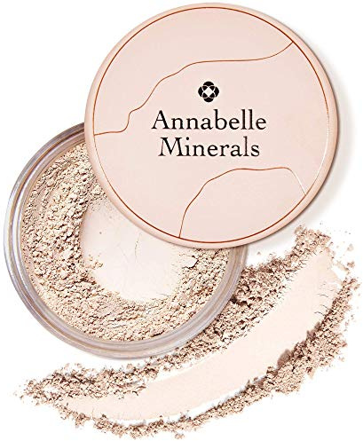 Annabelle Minerals - Radiant Mineral Foundation mit LSF20 - Hautpflege mit natürlichen Inhaltsstoffen - Gesundes Leuchten - Satin-Finish & natürlicher Make-up-Look - Vegan - Golden Fair - 10g
