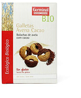 GERMINAL Galletas de Avena Sin Gluten con Cacao Bio - Germinal, 250 Gramos