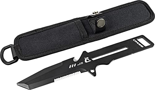Cressi Unisex-Adult Kai Knife Professionelles Mehrzweckmesser zum Tauchen, Schwarz, One Size