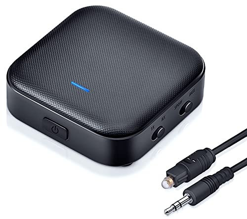 Transmisor Receptor Bluetooth 5.0, Transmisor Y Receptor Dos En Uno, AptX De Baja Latencia, Divisor Cableado E Inalámbrico, Óptico RCA AUX De 3,5 Mm