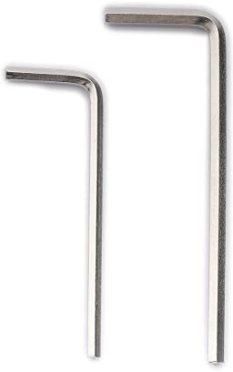 Musiclily Basic Metric 2.5mm and 3mm Steel Guitar Allen Key Hex Wrenches Set for Electric Guitar Floyd Rose Tremolo Bridge, Nickel (Set of 2)