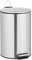 Relaxdays Pedal Bin 12 Litre, Stainless Steel, Waste Container, Inner Bucket, Rubbish Can for Kitchen, Bathroom, Silver, 1 Piece