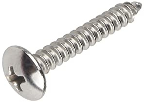 Oneyijun 20 Pcs M5 x 50mm Self Tapping Wood Screws 304 Stainless Steel Mushroom Round Flanged Head Fasteners Drilling Screw Silver