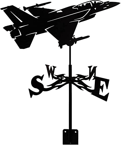 AKSHVA wetterhahn Metall für Garten Wetterfahne aus Metal Metallwesathervane mit Windrichtung Indikator Metallhalterung Wetter Schaufel for Outdoor Farm Yard Gartenwesathervanes