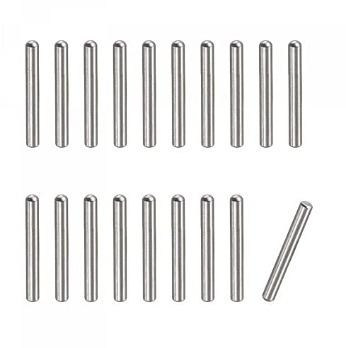sourcing map 1.8x10mm Dowel Pins, 20pcs 304 Stainless Steel Round Head Flat Chamfered End Dowel Pin Bunk Bed Pins Shelf Pegs Support Shelves Fasten Elements