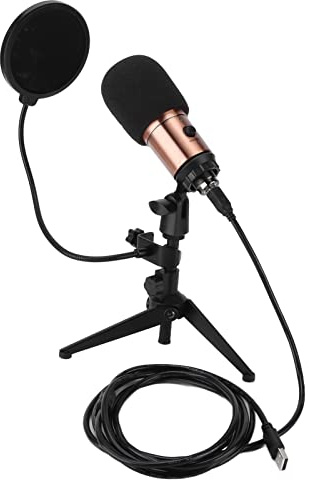 microfono streamingMicrofono a condensatore micromicrofono usb fino Kit con supporto per treppiede Spina USB Microfono per registrazione Apparecchiature per la trasmissione in direttamicrofono per pc