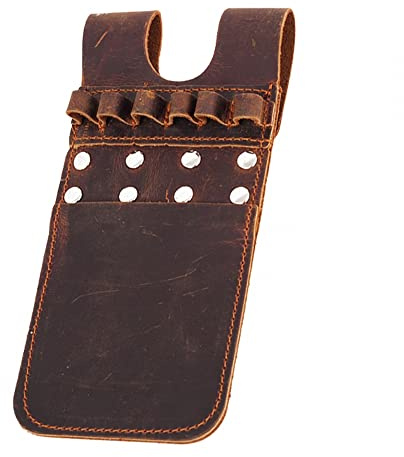 MiOYOOW Pocket Arrow Quiver, Portable Leather Arrow Waist Quiver Archery Hunting Accessory for Holding 6 Arrows