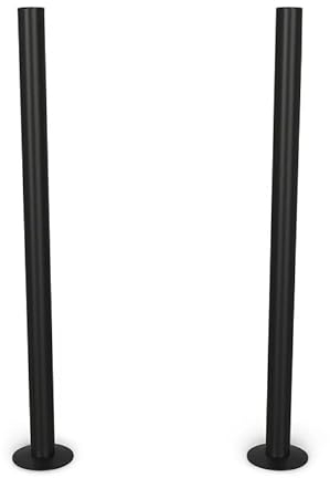 UK Radiators Copertura per tubo radiatore nero, finitura nera opaca, copertura per tubi in ottone da 300 mm, perfetta aggiunta a qualsiasi design d'interni