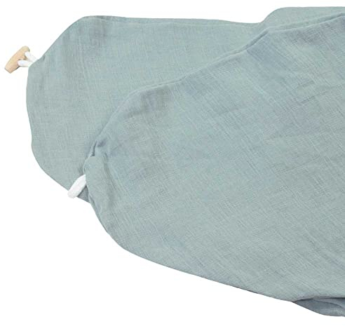 HOBEA-Germany Stillkissenbezug für Stillkissen 190cm Designs (Musselin graublau)