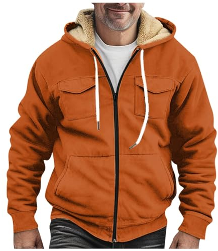 Fahrradponcho Herren Wasserdicht Christmas Pullover Daunenjacke Lang Jungen Softshelljacke Hoodie Blanket Fleece Strickjacke Herren Herrenwesten Sportlich Elegant Regen Jacken(2-Orange, XL)