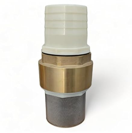 Clapet anti retour en laiton avec crépine et manchette, pour pompe - 4 pouces (100 mm)