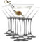 LAV Lot de 6 verres à martini de luxe - 175 ml - 100% sans plomb - Passe au lave-vaisselle - Verres à cocktail - Verres à expresso et à martini