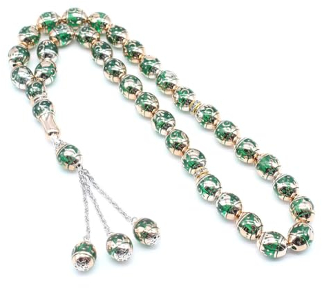 JAWSEU Muslimische Perlen Gebetskette Armband Freundschaftsarmbänder Armbänder für Paare Buddhist Armband Muslimische Islam Gebetsperlen Eid Mubarak Prayer Beads Religiöser Rosenkranz Anbetungsbedarf