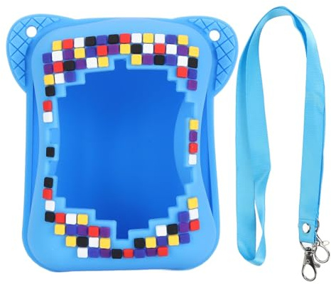 Housse en Silicone pour Animal de Compagnie Numérique Interactif, Manchon de Protection avec Lanière, Sac de Rangement de Voyage Résistant aux Rayures pour Animaux de (Blue)