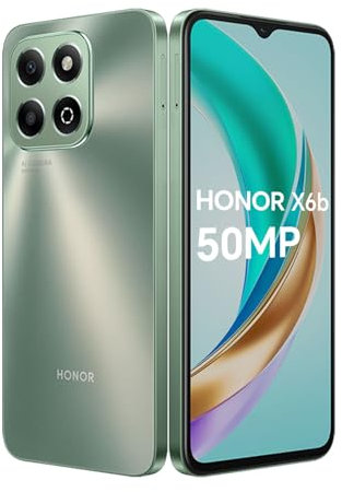 HONOR X6b 4G Smartphone 4Go 128Go, 50MP, 5200mAh Batterie, 6.56 90Hz TFTLCD, Android 14, Dual Sim, NFC, Vert