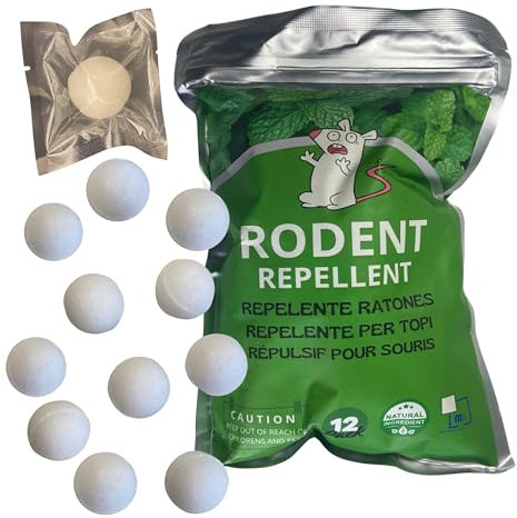 Bolas Anti Ratones Ratas. Ahuyentador Repelente Natural en Bolsitas Individuales | Bolas repelentes roedores para la casa, garages, trasteros, estancias. Alternativa a las Trampas