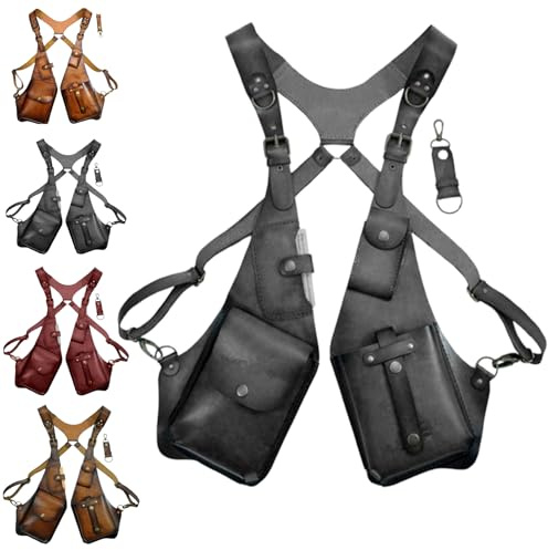 2024 Neue Leder Anti-Diebstahl Geschirr Umhängetasche Gurt Geldbörse Herren Unterarm Brusttasche Outdoor Handytasche