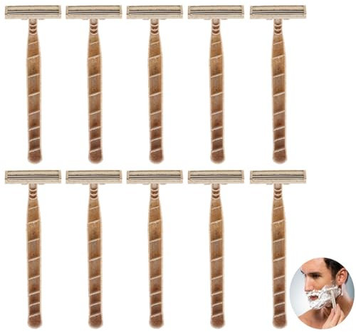10PCS Disposable Razors, Wheatstraw Razors Biodegradable Single-Use Body and Face Shaver Twin Blades Shave Each Hair Length Safely and In a Skin Friendly Manner Travel-Friendly Grooming Solution
