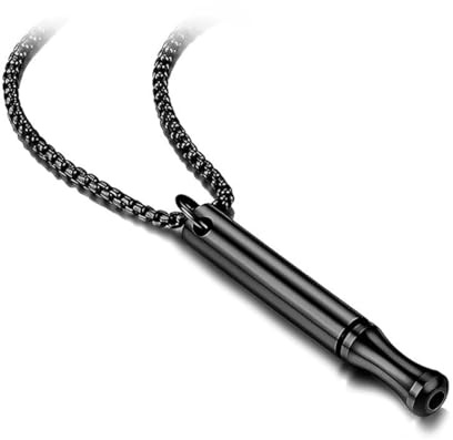 HQRKOTM 1 PCS Rauchfrei Hilfsmittel,Edelstahl Aufhören Rauchfrei Halskette,Original Raucherentwöhnung Atem Halskette,Anti-Raucher Atemkette,Stressabbauend Gegen Angst Atemhalskette(Schwarz)