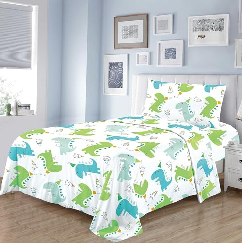 Dalina Textil Barnsängkläder set för säng 3 delar, 1 påslakan, 90 cm, säng 90 cm med bänkskiva 165 x 260 cm och 1 långt örngott (säng 90 x 190 cm)