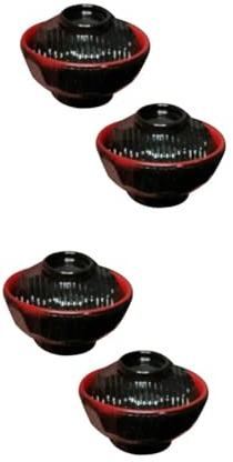 JECOMPRIS 4 Sets Unique Mini Japanese Bowl with Lids Decorative Soup Bowls for Dollhouse High Grade Material Smooth Surface for Imaginative Play and Home Decoration