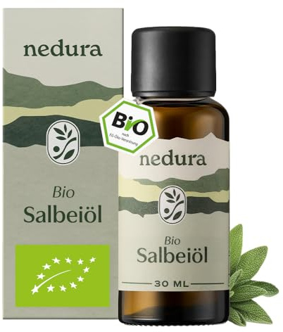 nedura® BIO Salbeiöl [100% NATURREIN] - Aus echtem Salbei - Ätherische Öle für Aromatherapie und Diffuser - 30ml