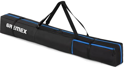 GREMEX Skitasche - Skisack für 1 Paar Ski - wasserdichte Skitasche - Robuster Leichte Ski Tasche - Ergonomisch Skisack - Skisack Alpinski - Kompakte Skisack Skitasche Alpin - Ski Zubehör