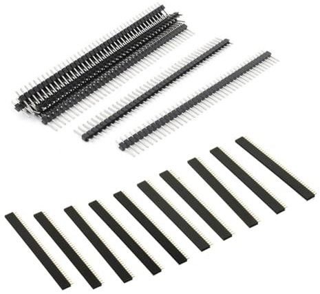 LABRIMP 20pezzi Connettori Pin Singola Pin Maschio e Femmina per Pcb Breakaway Shield Computer Breadboard Montaggio Dritto Facile da Installare