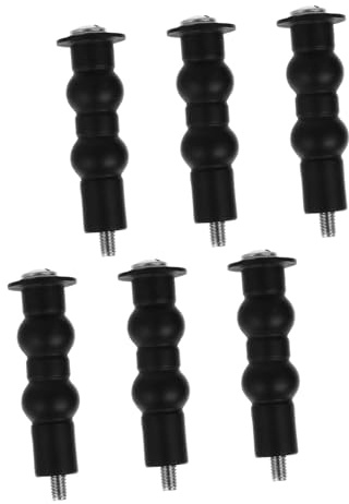 Kisangel 6 Pezzi Kit Fissaggio Wc con Doppia Espansione Sfera Bulloni Plastica Sigillanti per Sedile Wc Kit Accessori Montaggio Facile e Stabile con Protezione Odori