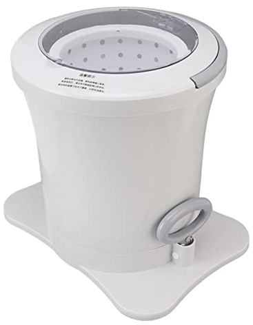 Xiuganpo Déshydrateur de Vêtements avec Corde à Main, Machine de Déshydratation Manuelle Pratique à 2500 Tr/min pour Chambre à Coucher, Panier Amovible (WHITE)
