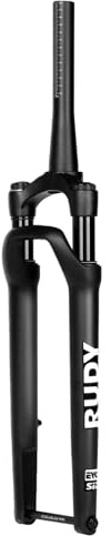 HZXQCVB Fourche À Suspension pour Vélo De Gravel 700C Course 50mm Tube Conique De 1-1/2'' Axe Traversant 12 X 100mm Frein À Disque Fourche Air pour Vélo De Route(Matte Black)