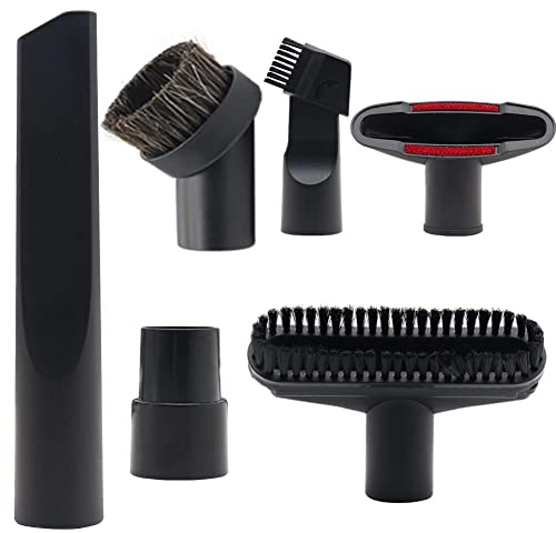 VQOLMYK 6 Pcs Vacuum Attachments For Henry Hoover 1 1/4 Vacuum Cleaner Attachments - 1 1/4 inch & 1 3/8 inch Vacuum Hose Adapter, 1 1/4 inch Vacuum Cleaner Accessories Brush Kit