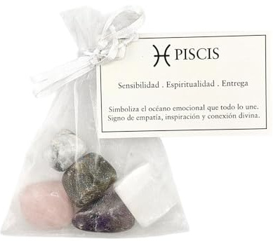 AROMASENSES | Set 5 Minerali Naturali PESCI | Oroscopo Segno Zodiacale Astrologia | Pietre Burattate