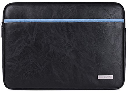 LaoZan Laptop Sleeve PU leather Case Cover Bag Carrying Handbag Briefcase for 13-15 Inch Notebook/Ultrabook 13 Black Blue
