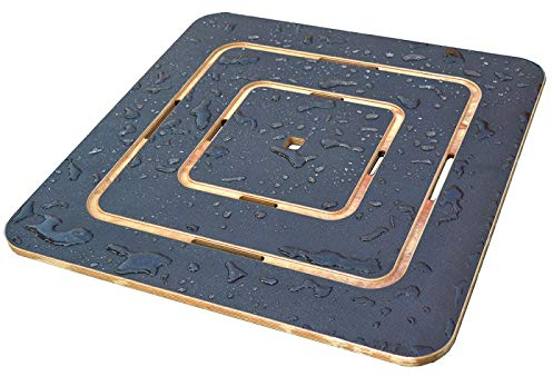 C.M. Pedana Doccia in Legno Marino 60 X 60 Antiscivolo Supergrip Ideale per Piatto Doccia 80 X 80