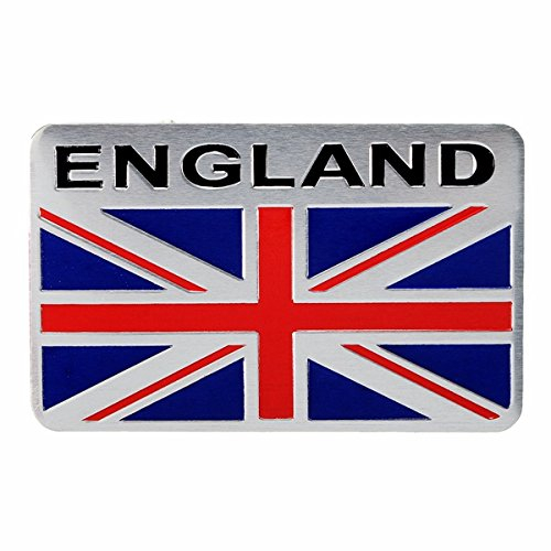 C-FUNN Etiqueta De Aluminio De La Etiqueta Engomada del Coche De La Insignia del Emblema del Escudo De La Bandera De Inglaterra Reino Unido Universal para El Auto del Camión