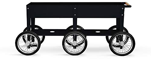 Herstera Garden Metall Hochbeet Wheels | Schwarz | 186x50x80 cm