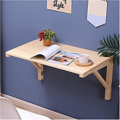 Geovne Wandklapptisch Klapptisch Kiefernholz,Küche Esstisch, Klappwandtisch Schlafzimmer/Badezimmer oder Balkon Werkbank, Schreibtisch,Maximale Belastung 100kg (60x45/24x18in)