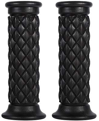 Belissy Moto Agarre Cubre Anti VibracióN Fundas de Agarre para Motocicleta 1 Par de 7/8 de 22 mm de Goma Universal Manillar de la Motocicleta Apretones de la Mano Extremo de la Barra Caliente Negro