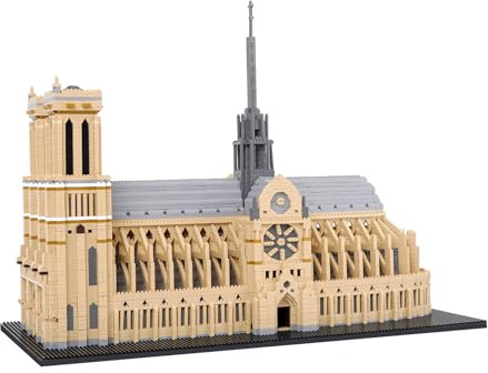 LULUFUN Juego de Bloques de Construcción Notre Dame de Paris, Juego de Construcción de Arquitectura, Mundialmente Famosa Mini Micro Bloques de Construcción Juguetes, Regalo para Adultos y niños