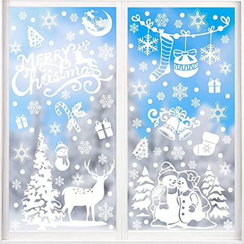 DERAYEE Lot de 8 décorations de fenêtre de Noël pour fenêtre de Noël