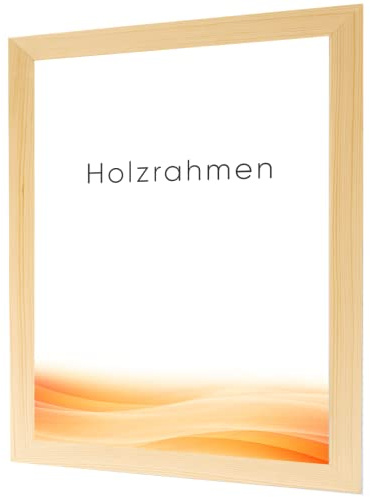 RAWWEST.BIS Holz Bilderrahmen 59,4x84,1cm, DIN A1 Plakatrahmen rahmen mit Acrylglas, Rahmen aus Holz für Bilder Poster Fotos und für Puzze, Posterrahmen Fotorahmen, Kiefer