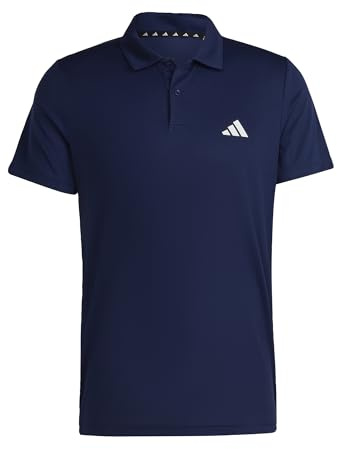 adidas Men's Train Essentials Training Polo Shirt, Dark Blue/White, XXL