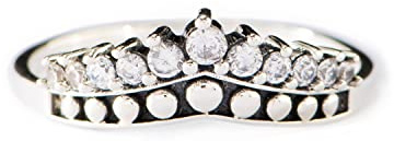 STORYJEWELLERY Daughter Ring, Daughter Gifts, Crown Ring for Daughters, Birthday Gifts for Daughters, Vintage Tiara Rings, Size 5