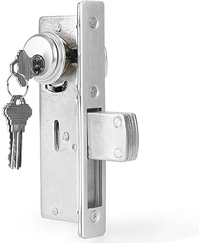 SUMBIN Mortise Lock Hook Deadbolt & Cylinder Combo for Aluminium Door (1-1/8 Backset)
