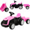 COIL Trettraktor ab 3 Jahre Traktor Kinder zum Fahren, Elektro Traktor für Kinder, Kindertraktor, Elektrofahrzeuge, Schiebefahrt für Kinder, ab 3 Jahren (Rosa)
