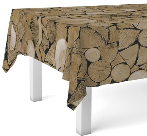 Martina Home Tovaglia in tela cerata Trunks, 250 x 140 cm, colore: marrone
