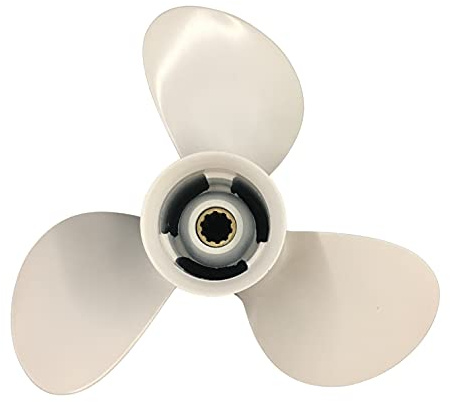 BARDOVEN Außenbord-Propeller 20 PS, 25 PS, 30 PS, 9-7/8 x 9, Aluminium, 10 Zähne, passend für Yamaha-Außenbordmotor, OEM 664-45941-01-EL 9,9 x 9