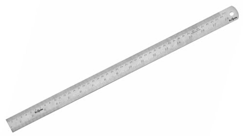 AARNAV Metalllineal aus Edelstahl, bruchsicher, gerade Kante, ideal zum Nähen, 15 cm, 30 cm, 45 cm, Metalllineal (45 cm SS-Lineal)
